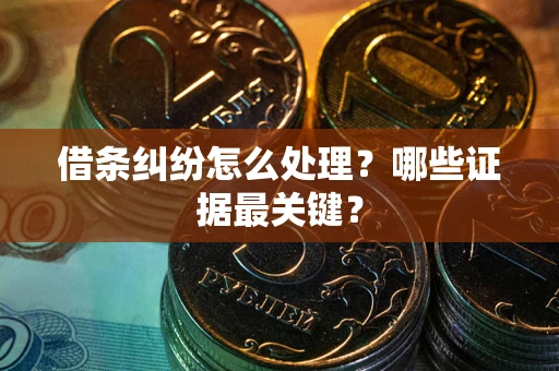 济南借条纠纷怎么处理？哪些证据最关键？