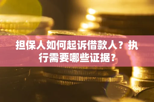 济南担保人如何起诉借款人？执行需要哪些证据？