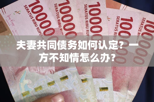 济南夫妻共同债务如何认定？一方不知情怎么办？